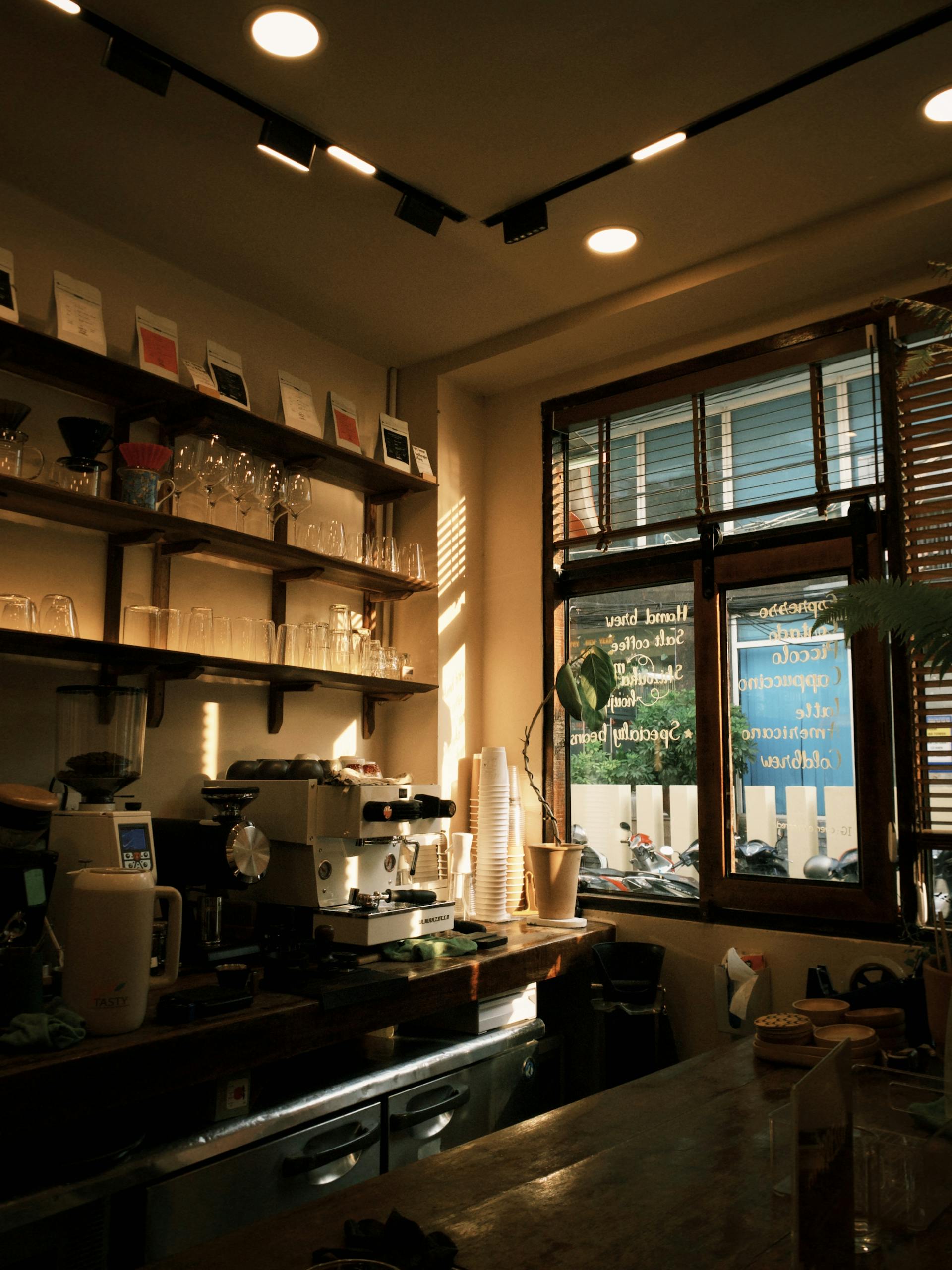 Cozy cafe background